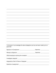 Public Complaint Form - City of Warren, Ohio, Page 3