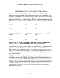 Revolving Loan Funds Application Forms - City of Warren, Ohio, Page 12