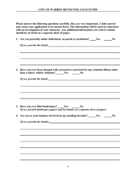Revolving Loan Funds Application Forms - City of Warren, Ohio, Page 4