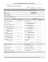 Revolving Loan Funds Application Forms - City of Warren, Ohio, Page 9