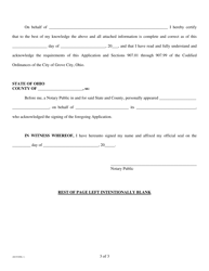 Right-Of-Way Certificate of Registration Application - Grove City, Ohio, Page 3