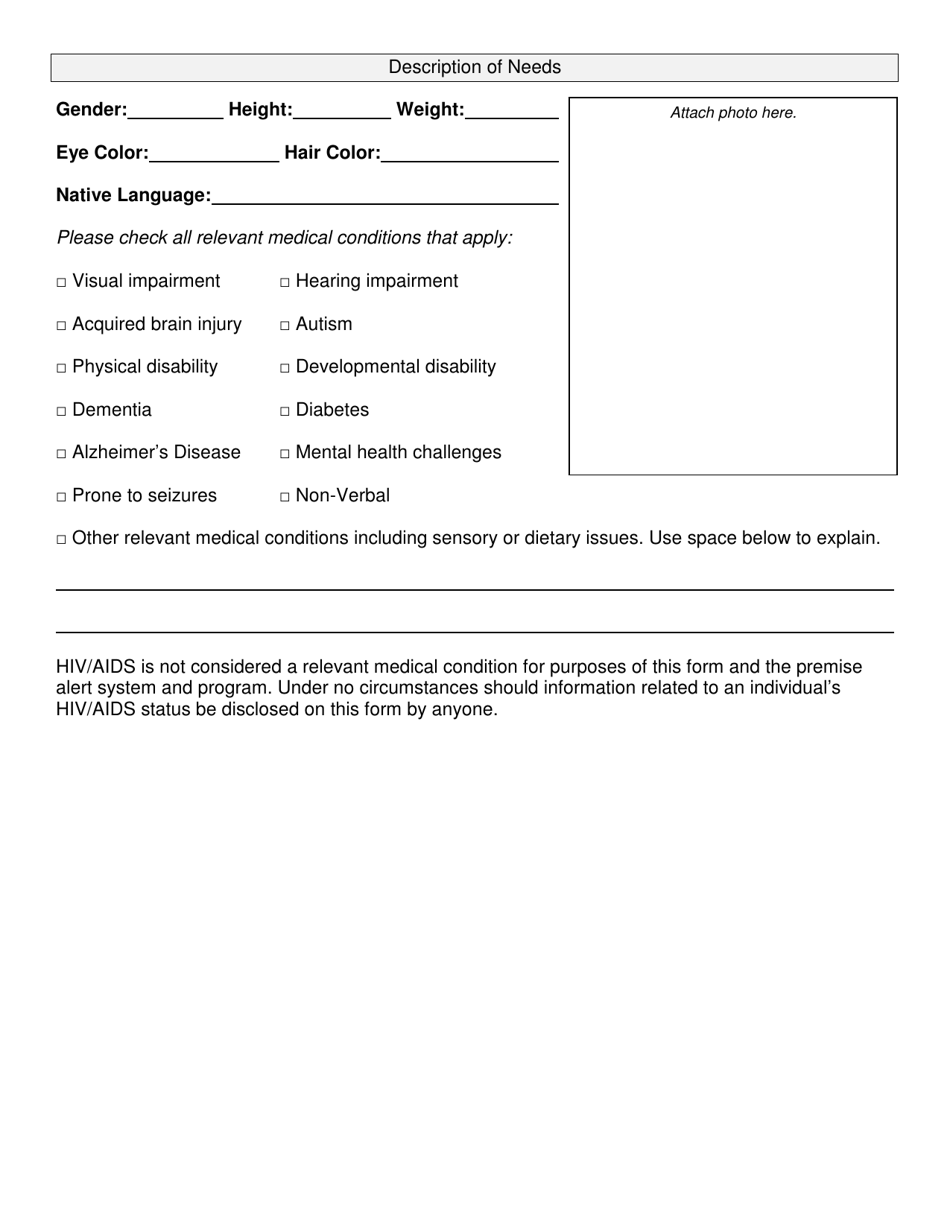 Premise Alert Program Enrollment Form - Peoria County, Illinois, Page 3