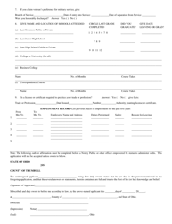 Application for Examination - City of Warren, Ohio, Page 2