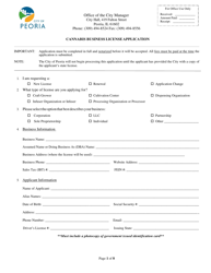 Cannabis Business License Application - City of Peoria, Illinois