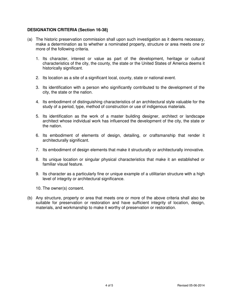 Local Historic Landmark / District Application - City of Peoria, Illinois, Page 4