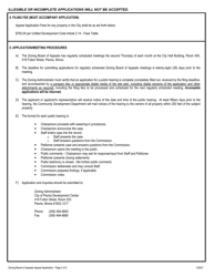 Zoning Board of Appeals Appeal Application - City of Peoria, Illinois, Page 2
