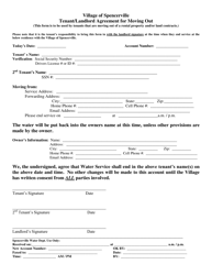 Document preview: Tenant/Landlord Agreement for Moving out - Village of Spencerville, Ohio