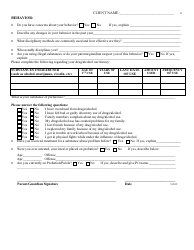 Adolescent Psychosocial Assessment Form - List Psychological Services, Plc, Page 4
