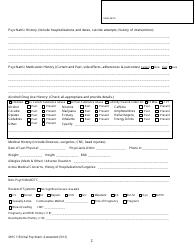 Initial Psychiatric Assessment Form - Contra Costa Health Services, Page 2