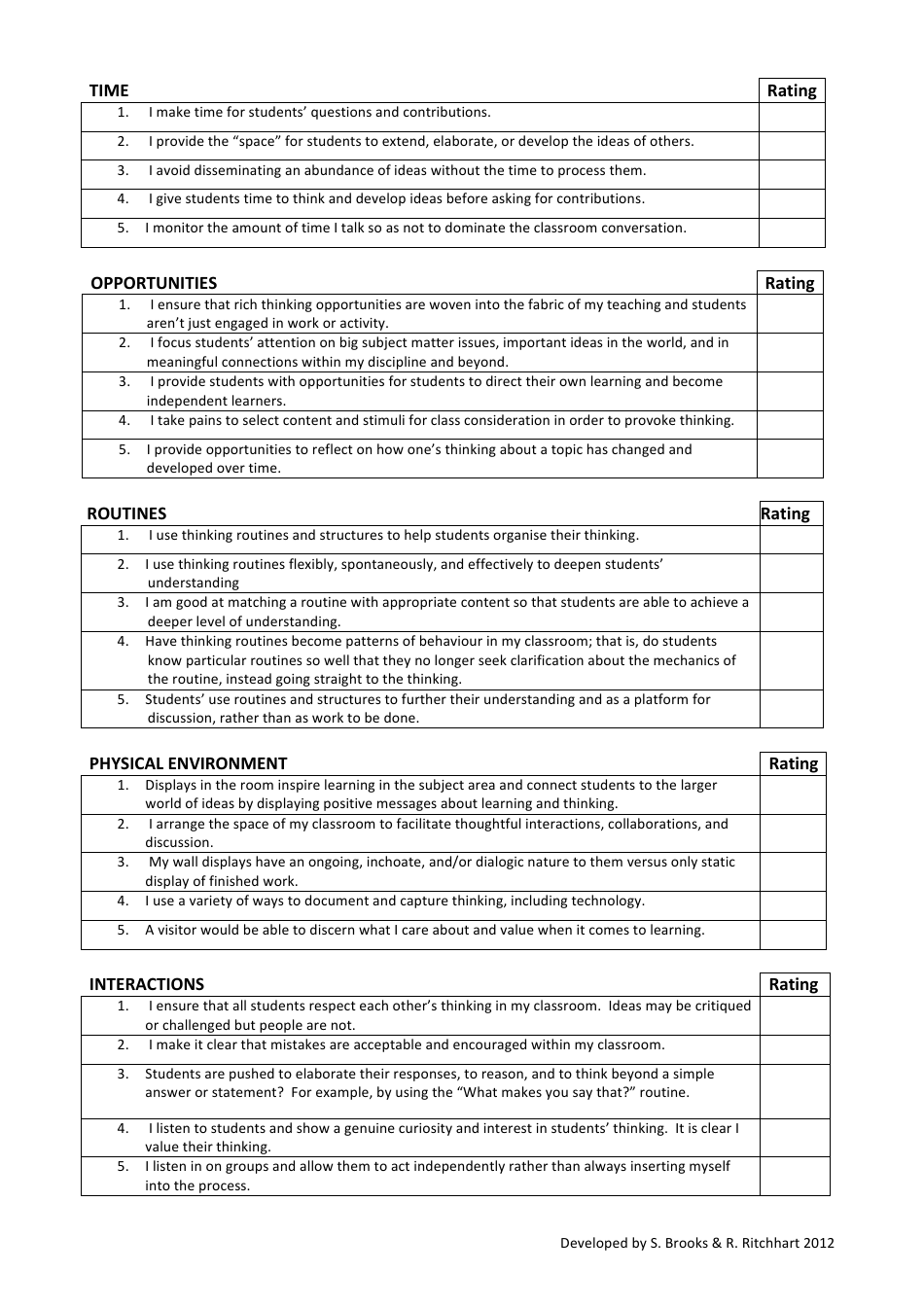 Thinking Development Self-assessment Form - Fill Out, Sign Online and ...