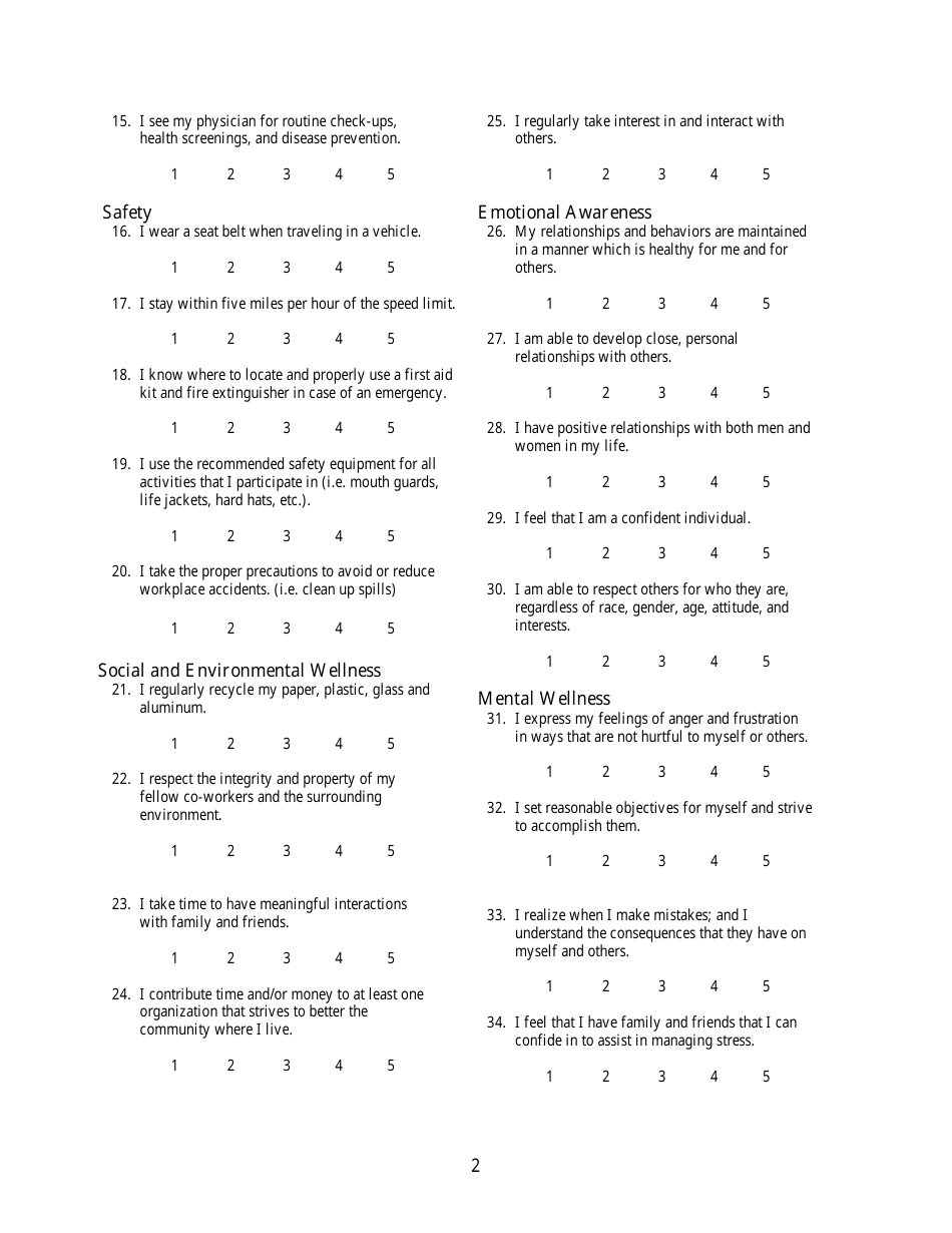 Sample Health Risk Assessment (HRA) Form - Fill Out, Sign Online and ...