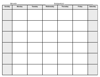 Document preview: Weekly Calendar Template