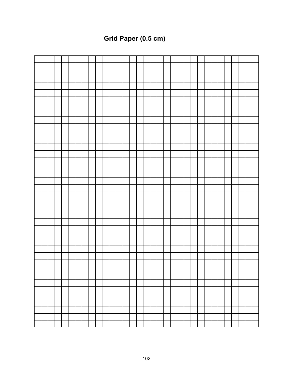 Centimeter Grid Graph Paper