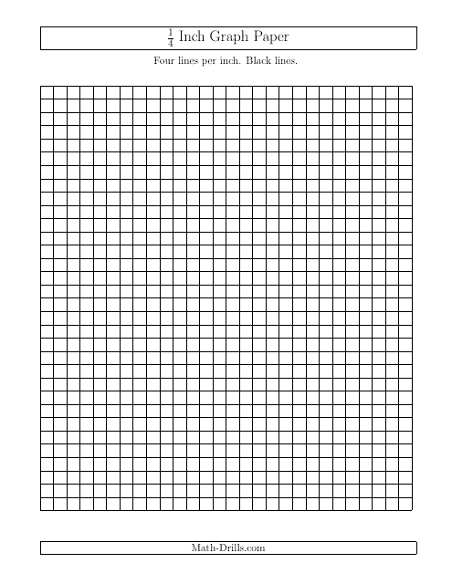 Printable 1 4 Inch Graph Paper