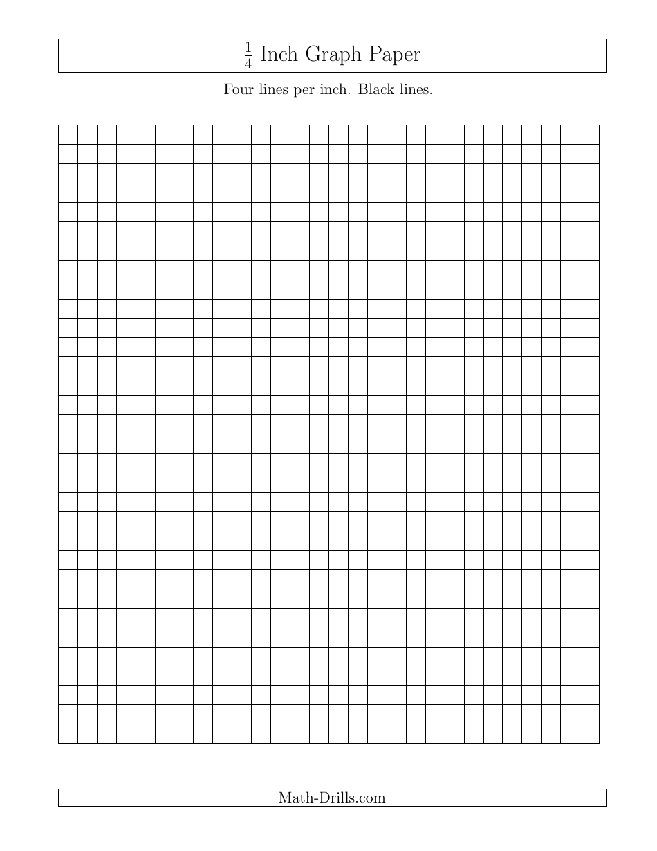 Free Printable Graph Paper 1 4 Inch
