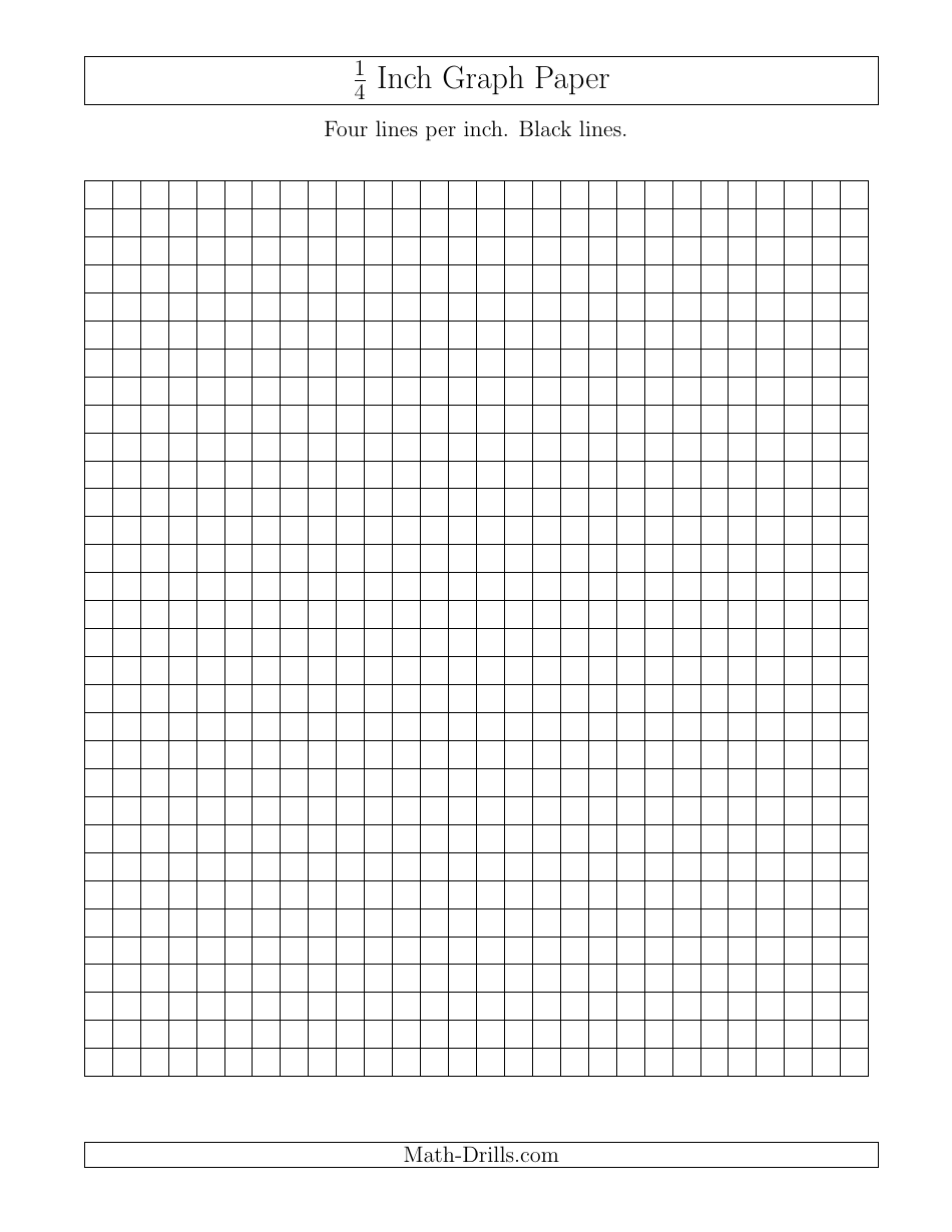 1/4 Inch Lined Graph Paper Template - TemplateRoller
