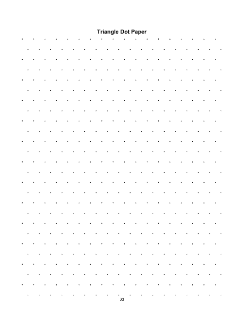 Black Triangle Dot Paper Template