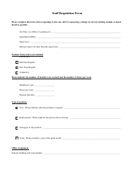Document preview: Staff Requisition Form - Lines