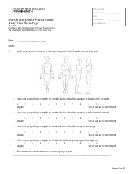 Brief Pain Inventory Assessment Template - Hunter Integrated Pain Service