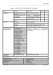 CA Form 2 Car 145 Approval Application Form - India, Page 2