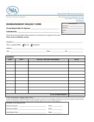 Document preview: Reimbursement Request Form - Nyla