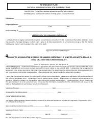 Document preview: Retirement Plan Spousal Consent Form for Distributions