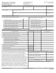 Document preview: Form HUD-52670 Housing Owner's Certification and Application for Housing Assistance Payments