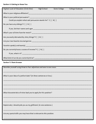 Official Girlfriend Application Form, Page 2