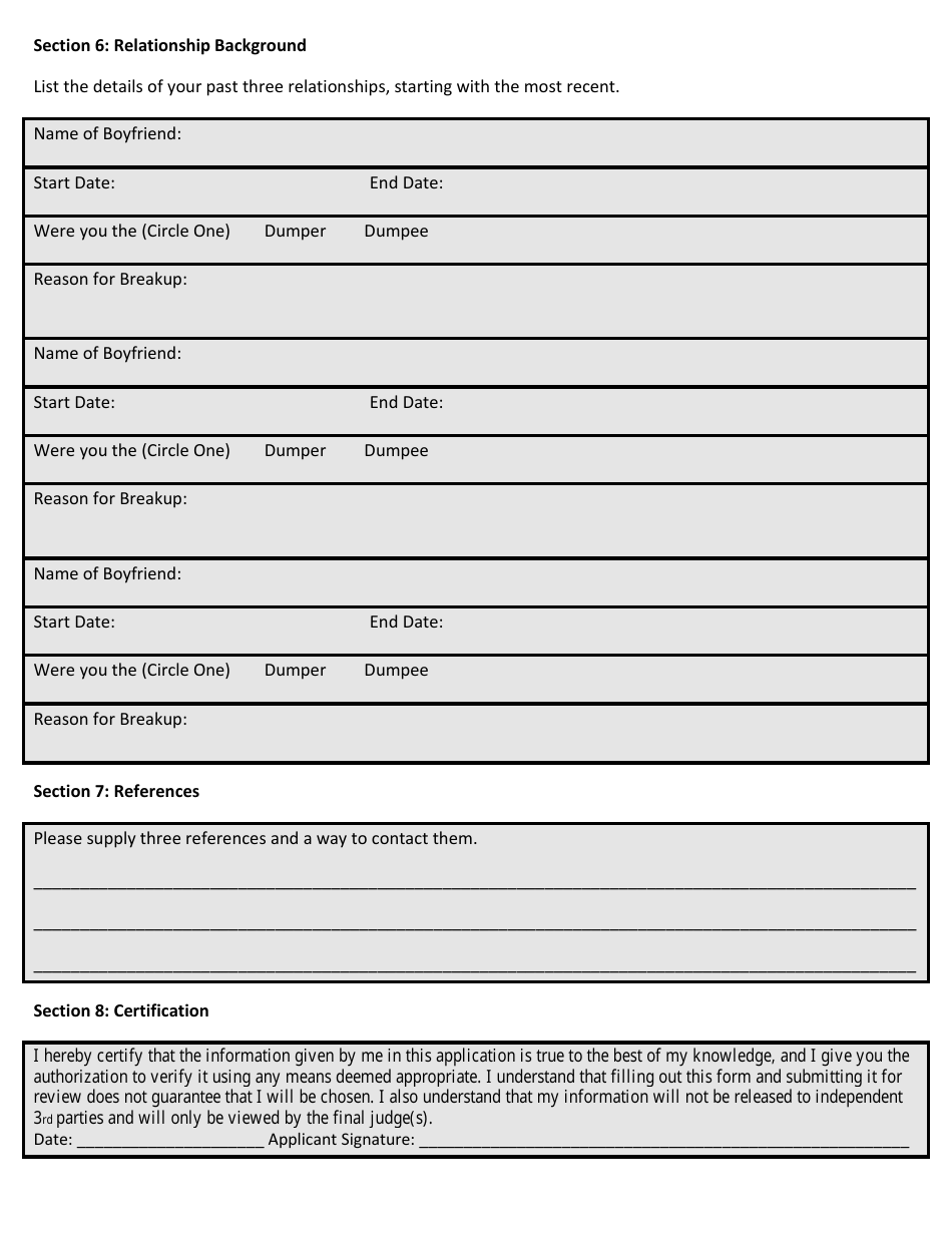 Official Girlfriend Application Form, Page 3