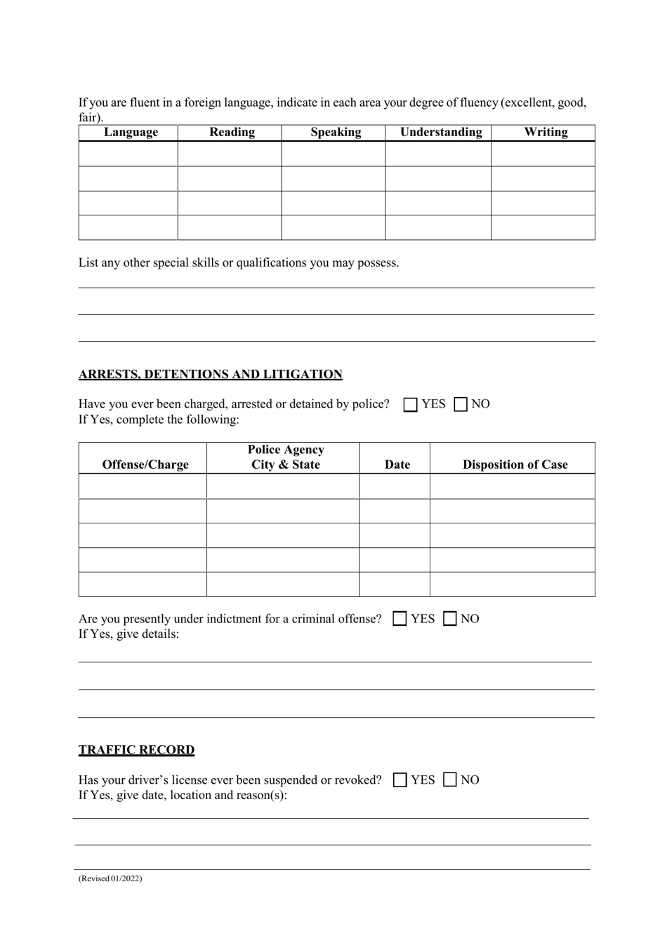 Personal History Statement - City of McAllen, Texas, Page 11