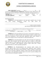 Document preview: Contract for Professional Services - Schwenksville Borough, Pennsylvania