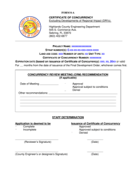 Form 8-A Application for Concurrency Determination - Highlands County, Florida, Page 5