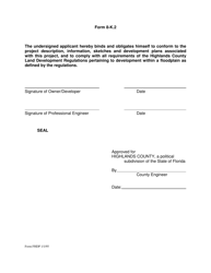 Form 8-K.2 Highlands County Flood Hazard Development Permit - Highlands County, Florida, Page 3