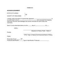 Form 8-O Application for Final Development Order - Highlands County, Florida, Page 2