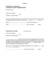 Document preview: Form 8-G Certificate of Approval by Board of County Commissioners - Highlands County, Florida