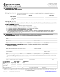 Document preview: Aplicacion Para Un Permiso Para Cerca - City of Grand Rapids, Michigan (Spanish)