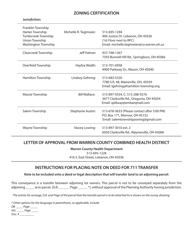 Application for Transfer Approval or Attachment Release - Warren County, Ohio, Page 2