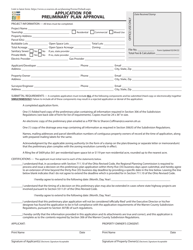 Application for Preliminary Plan Approval - Warren County, Ohio