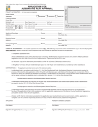 Application for Alternative Plat Approval - Warren County, Ohio