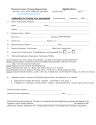 &quot;Application for Zoning Map Amendment&quot; - Warren County, Ohio