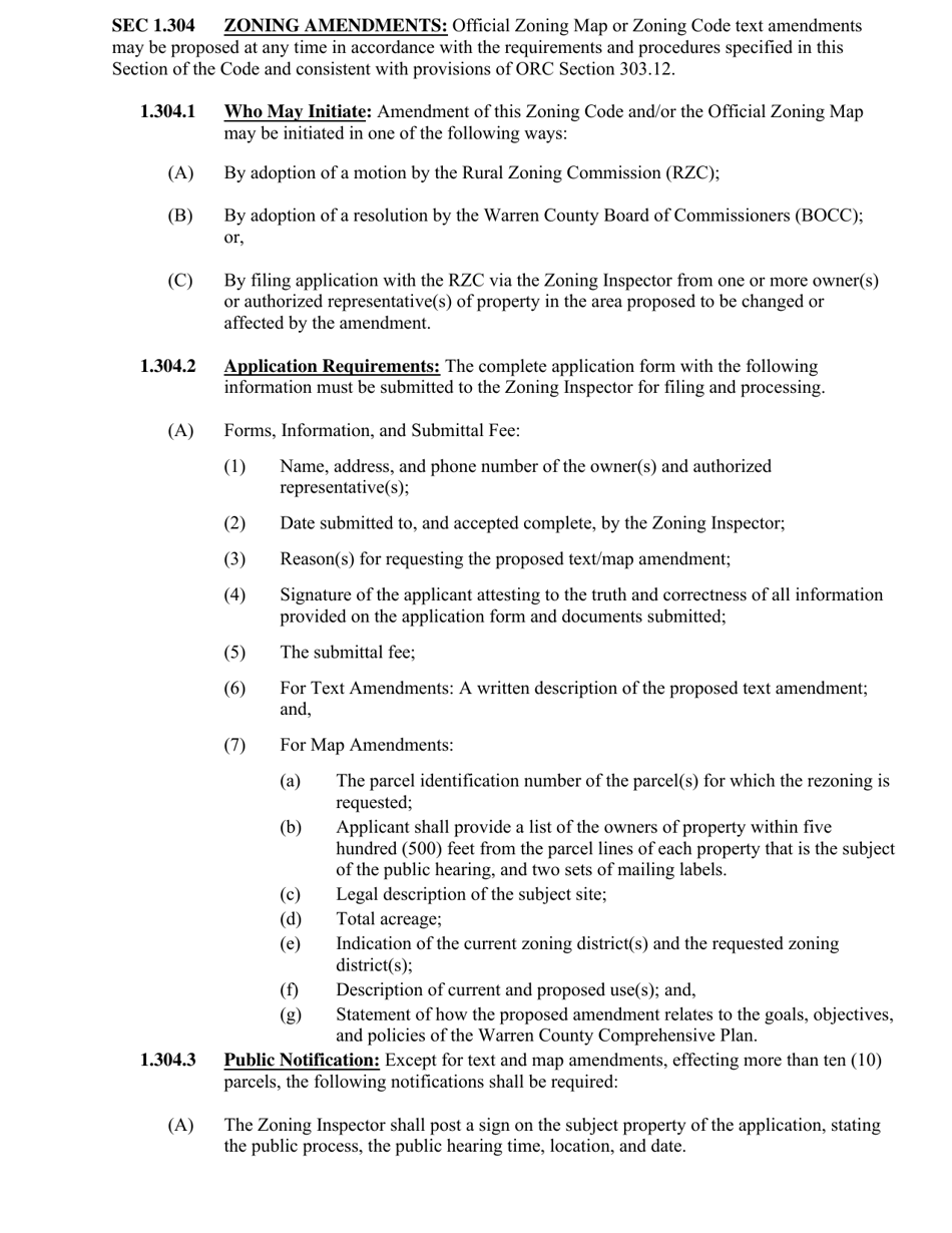 Application for Zoning Map Amendment - Warren County, Ohio, Page 3
