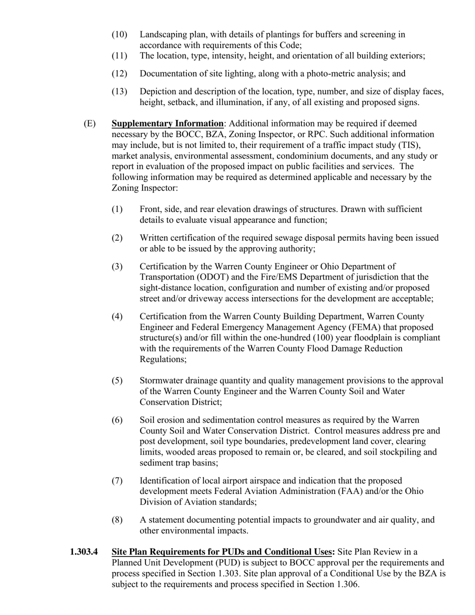 Application for Conditional Use and Site Plan Review - Warren County, Ohio, Page 11