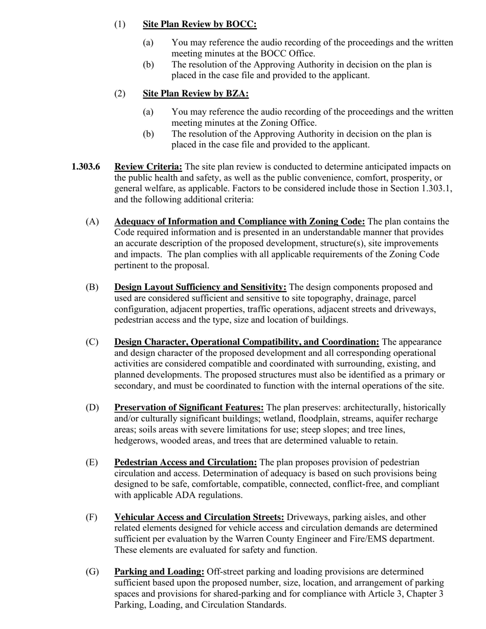 Application for Conditional Use and Site Plan Review - Warren County, Ohio, Page 13