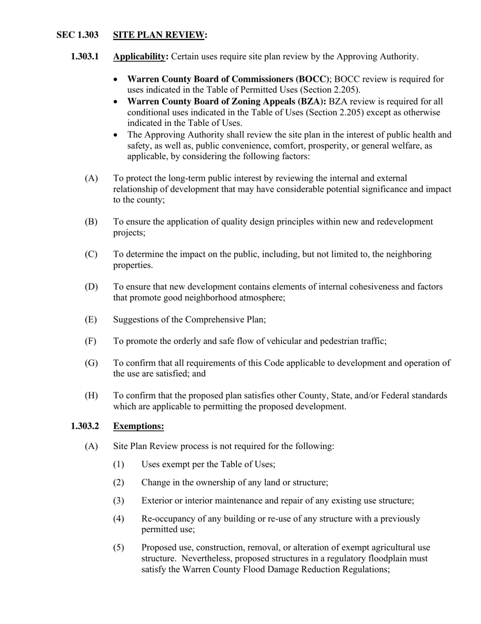 Application for Conditional Use and Site Plan Review - Warren County, Ohio, Page 7