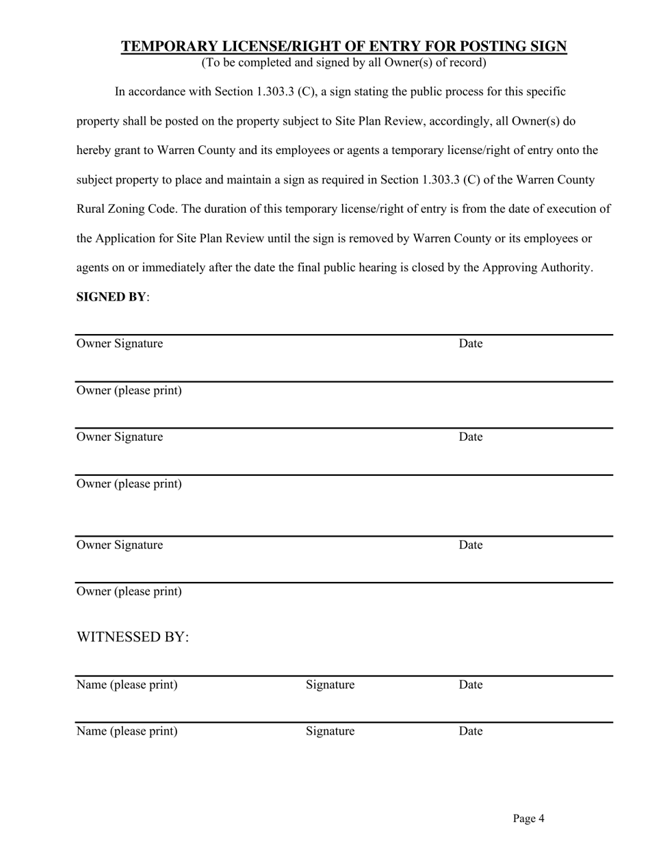 Application for Site Plan Review - Warren County, Ohio, Page 4