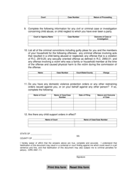 WCJC Form 3.0 Information for Parenting Proceeding Affidavit - Warren County, Ohio, Page 3