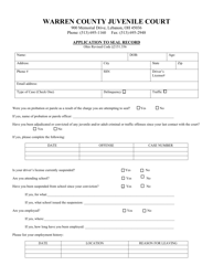 Application to Seal Juvenile Record - Warren County, Ohio, Page 4