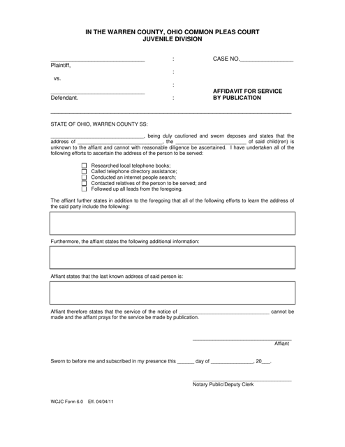 WCJC Form 6.0  Printable Pdf