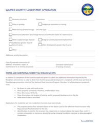Warren County Flood Permit Application - Warren County, Ohio, Page 2
