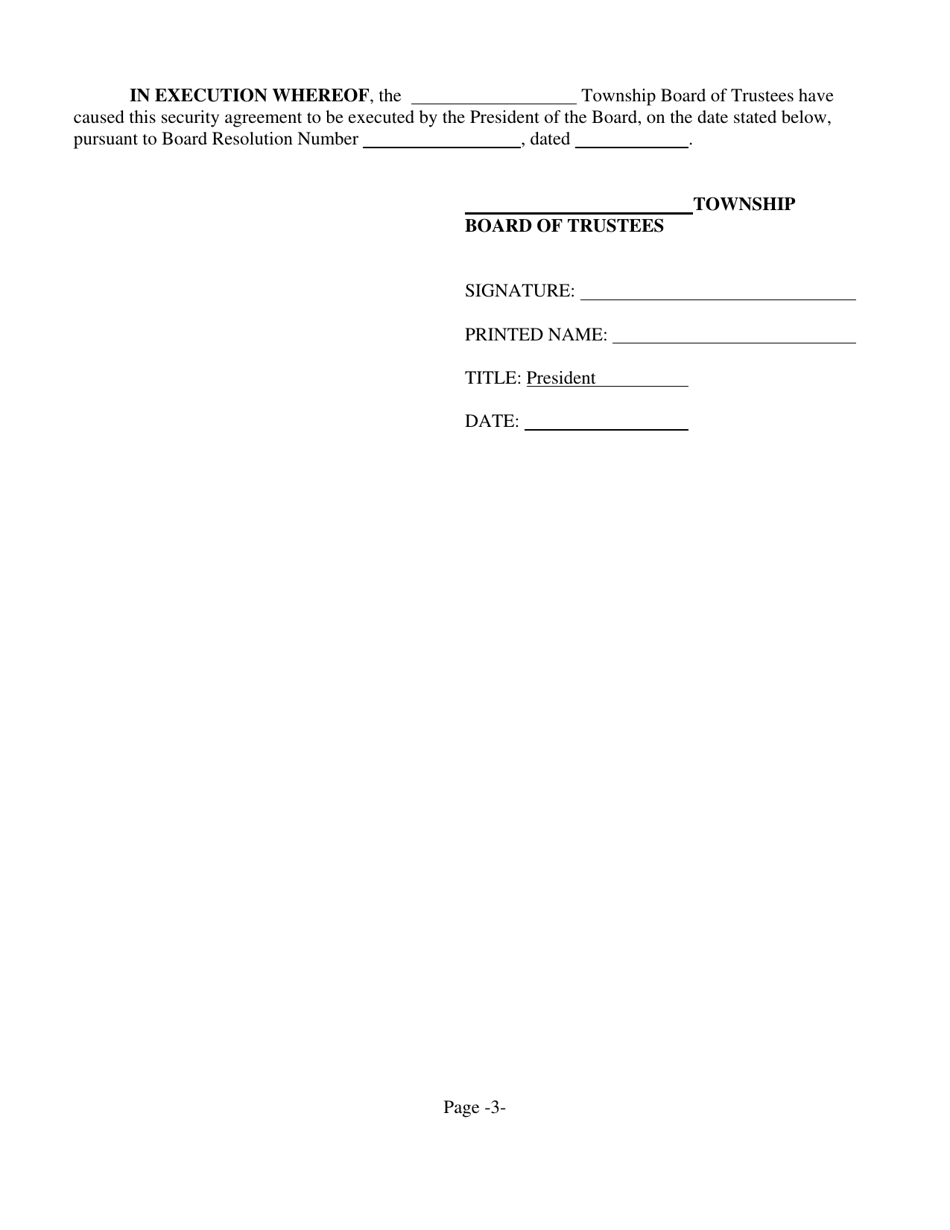 Form SR-6 Agreement for Snow and ICE Removal for Unaccepted Streets - Warren County, Ohio, Page 3